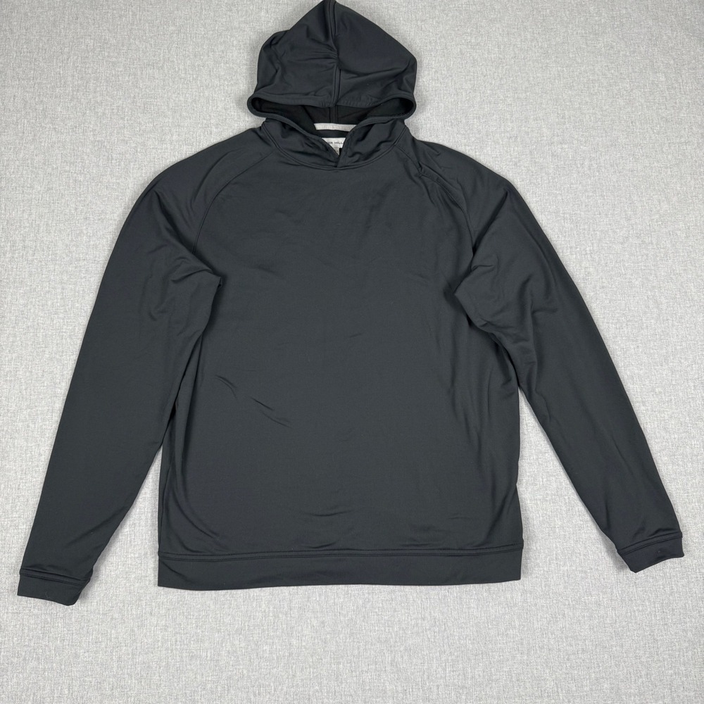 Peter Millar Black Active Hoodie Pullover Size Small Performance Stretch